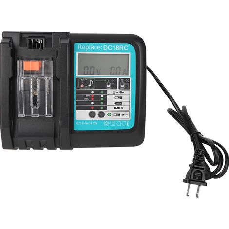 Chargeur Li-Ion DC18RC avec écran pour Makita 14,4-18V BL1815 BL1415 BL1460 (prise US 110-130V) (1/5)