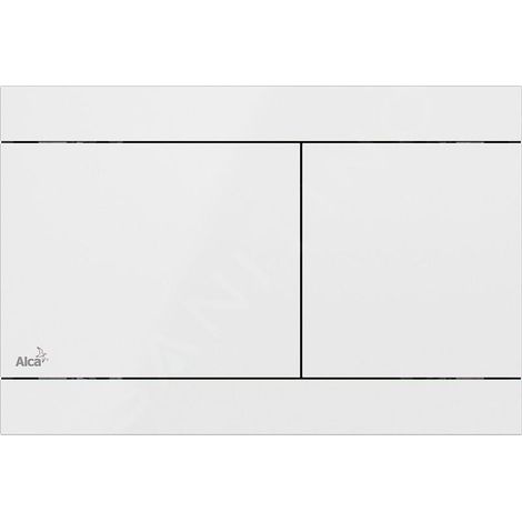 Alca Flat - Plaque de déclenchement, inox/blanc brillant FUN-WHITE (1/2)