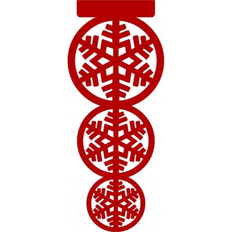 Ampio pannello decorativo natalizio con motivo a fiocco di neve intagliato.