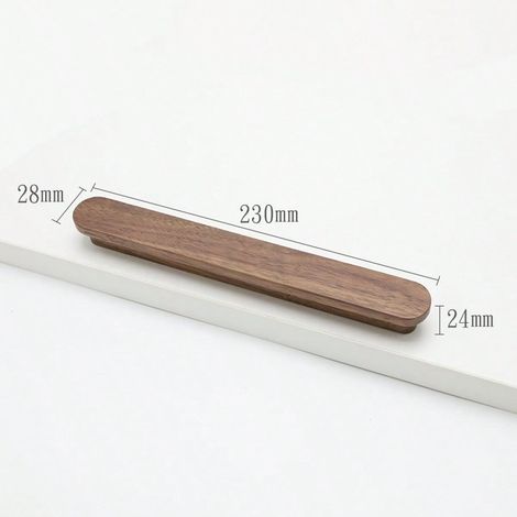 Poignée de porte en bois massif pour meubles, tiroirs, armoires, poignée en bois champignon à un trou, style tronc, finition naturelle. (1/4)