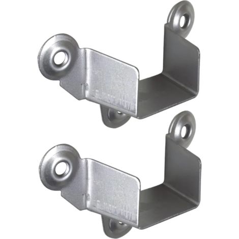 Cyclingcolors – Lot de 2 équerres taquet de lit en acier brut 92x29x32mm – Support de sommier à visser – Raccord barre matelas maintien (1/2)
