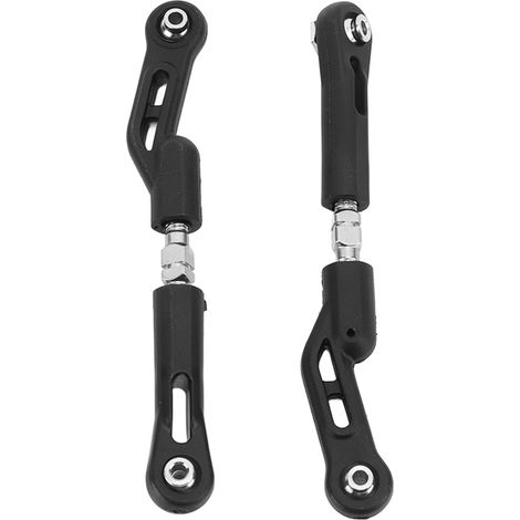 2Pcs Tige de Direction Supérieure Arrière en Alliage Léger Résistant à l'Usure pour Voiture ZD Racing 1/8, Barre de Direction RC Noire (1/5)