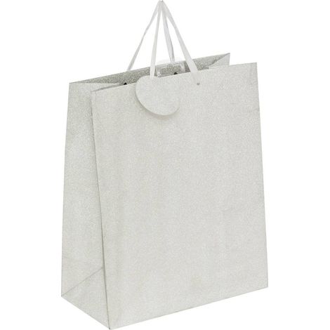 Sacchetto regalo medio con glitter argento - Atmosphera créateur d'intérieur