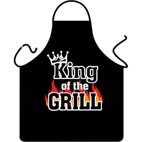 Tablier Barbecue Homme Humour, Tablier de Cuisine Imperméable pour Papa et Mari, Cadeau Fête des Pères, Anniversaire, Noël, Accessoire BBQ Réglable, 60 x 80 cm (1/5)