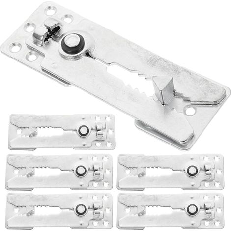 6 Pièces eur de Canapé en Fer Argenté Charnière Longue à Dents de Précision, Antidérapant et Facile à Assembler pour Configurations Modulaires et Salons Commerciaux (1/5)