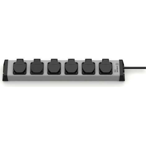 Multiprise 0200 x 08062301 avec clapet - 6 prises - Câble de 1,5 m - IP20