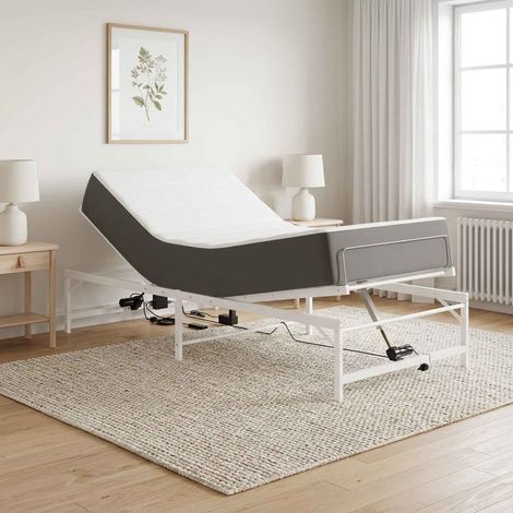 Teenpull – Elektrisch verstellbares Bettgestell Weiß 90 x 200 cm Stahl (1/5)