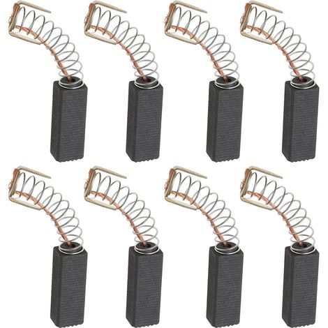 Lot de 8 balais de charbon pour moteur électrique, 20 x 7 x 6 mm, compatibles avec scie circulaire, collecteur de poussière et perceuse (1/5)