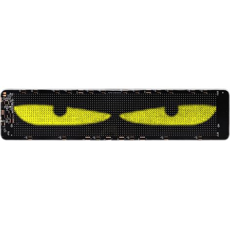 DIY panneau LED oeil pare-brise programmable multicolore avec télécommande et APP Bluetooth pour voiture camion fête écran souple animé enseigne LED câble 5m K-6:35100.25cm (1/5)
