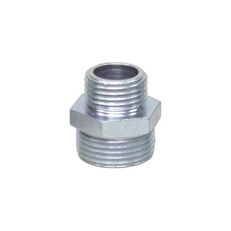 NIPLES ESAGONALE RIDOTTA ACCIAIO ZINCATO- - M 1/2 M 3/4 - 10 pezzi
