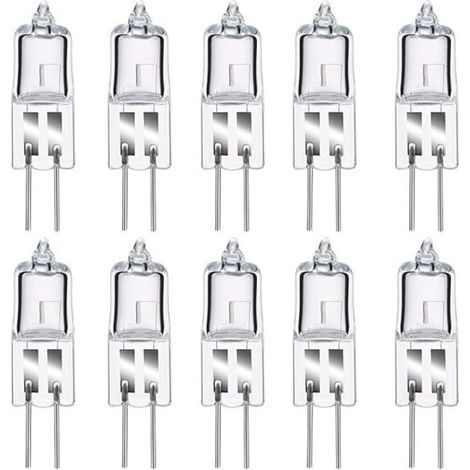 Lot de 8 Ampoule Halogene G4, Ampoule G4 Blanc Chaud 12V 20W, 2800K, 240LM, Intensité Variable, LampeHalogene G4, Lampe à Caps (1/4)