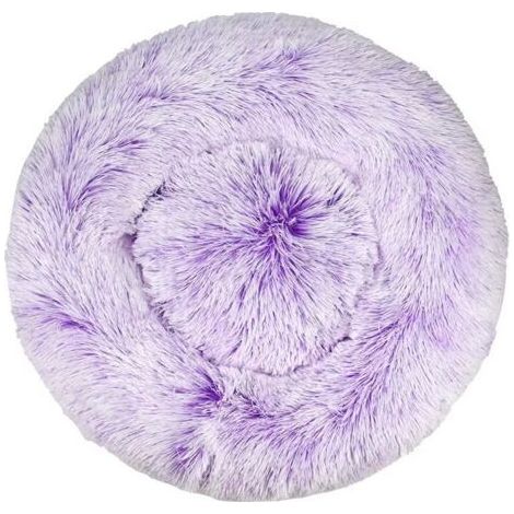 Lit pour chat, coussin moelleux, doux lavable pour chiens chats (dégradé violet, 60 cm), Ensoleillé (1/5)