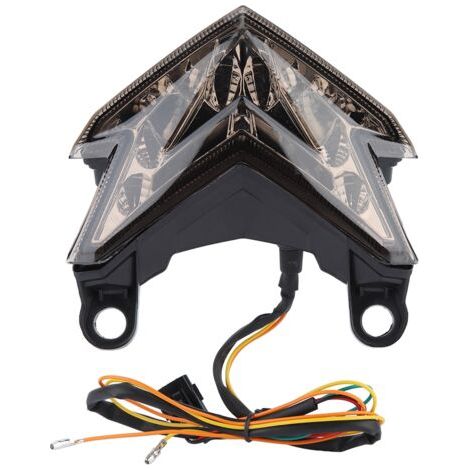Yctze LED Feu Arrière de Moto Lampe Frein Clignotant Feux Arrière à LED pour Moto pour Z800 2013 2014 (noir). (1/5)