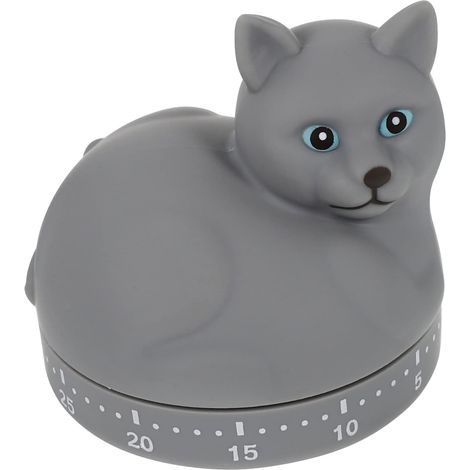 Minuteur mécanique de cuisine en forme de chat, réveil de pâtisserie et de cuisson, accessoire ludique et fonctionnel