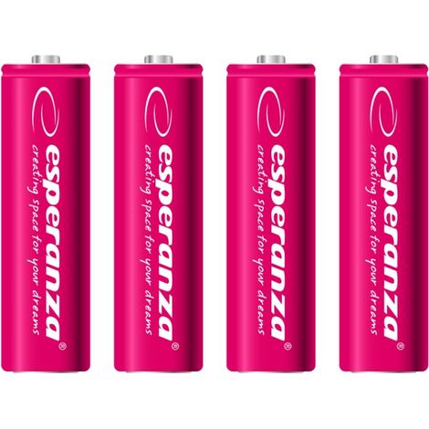 Esperanza rechargeable batteries ni mh aa 2000mah 4pcs red (1/2)
