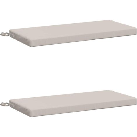 Cuscini per Panchina a 2 Pezzi SOEST 100% Poliestere Bianco vidaXL (1/5)