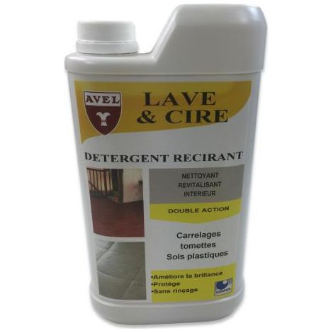 Lave et cire pour bois dur – Finition brillante – 1 litre – Nettoyage et entretien des surfaces traitées – Avel (1/3)