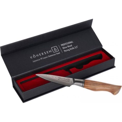 MESSER FÜR OBST UND GEMÜSE SCHÄLEN KOHERSEN PROFESSIONAL OLIVENHOLZ 8,9 cm