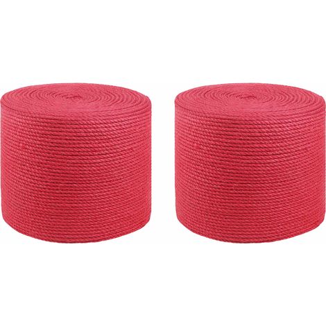 Teenpull – Juteseil 2 pcs Rot 100% Tossa Jute (1/5)