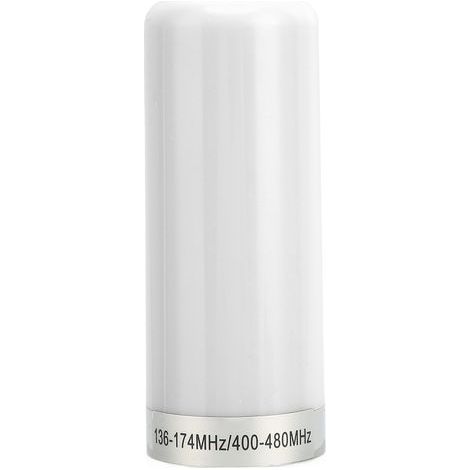 VHF UHF 136-174 MHz 400-470 MHz Short Dual Band Car Walkie Talkie Antenna for Vehicles (White) (1/5)