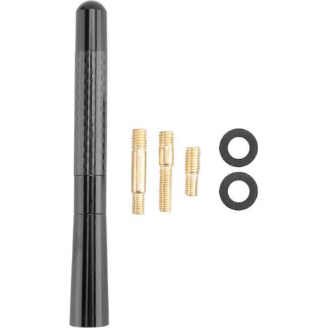 Universelle 5 Zoll 120 mm schwarze Antenne aus Kohlefaser für Autoradios mit Drucker-Design