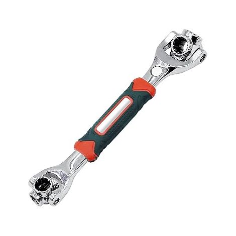 1 Clé à douille 52 en 1, acier chrome-vanadium, rotation 360 degrés, poignée ergonomique, maison et auto (1/5)