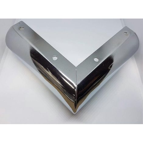 Verstellbare Schrankfüße aus verchromtem Metall, Eckfüße in L-Form für Sofas, Hocker, Couchtische, Ersatzfüße, 140 mm x 140 mm, 4-teilig, verchromt