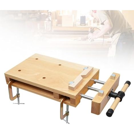 établi de Rabotage Portable, Etabli Bois 53 x 28 x 7 cm, étau de Travail Mobile Mini établi Transportable Mobile & étau pour Rabotage et Serrage (1/5)