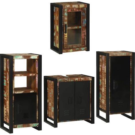 Maison Exclusive - Badezimmermöbel-Set mit Regal 4 pcs Mehrfarbig