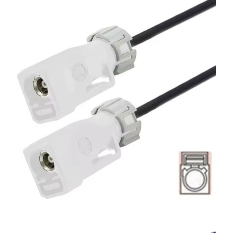 Cavo Fakra B con presa impermeabile RG174, 2 m