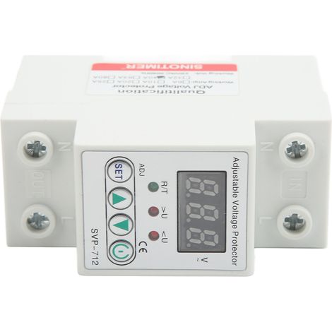 Dispositif de protection contre les surtensions et les sous-tensions, avec temporisation réglable et réarmement automatique, 220 V, 40 A (1/5)