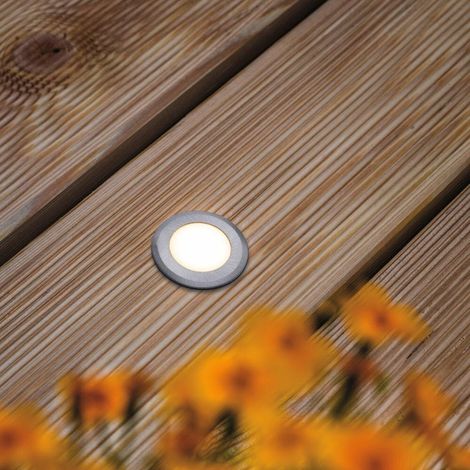 Paulmann LED Boden-Einbauleuchte House Outdoor rund edelstahl warmweiß Außen-Bodenstrahler (1/4)