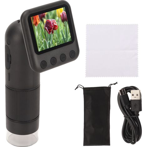Microscope numérique portable 800X écran LCD HD 2 pouces, caméra de poche rechargeable avec lumière ajustable (1/5)