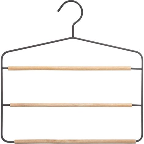 Kleiderbügel aus Metall und Holz für 3 Hosen - Fünf (1/3)