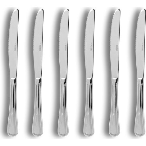 Lot de 6 couteaux de table en acier inoxydable, FILLA (1/3)
