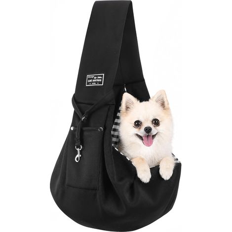 Sac De Transport Réversible pour Chien Chat À 7 KG (Noir) (1/5)