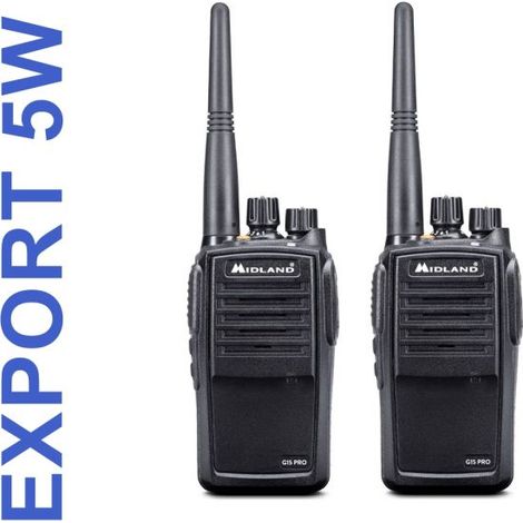 Midland 2 pezzi ricetrasmettitore bibanda PMR446 lpd IP67 Export 5W - G15-PRO - C1127