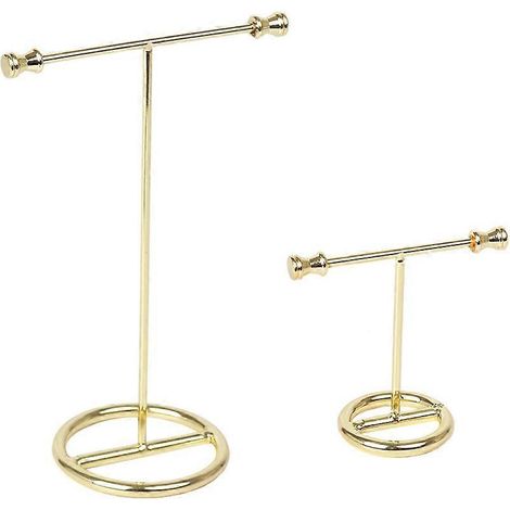 Lot de 2 présentoirs de bureau pour bijoux vintage : porte-bagues, porte-boucles d'oreilles, présentoir à clous.-15X10CM-Golden