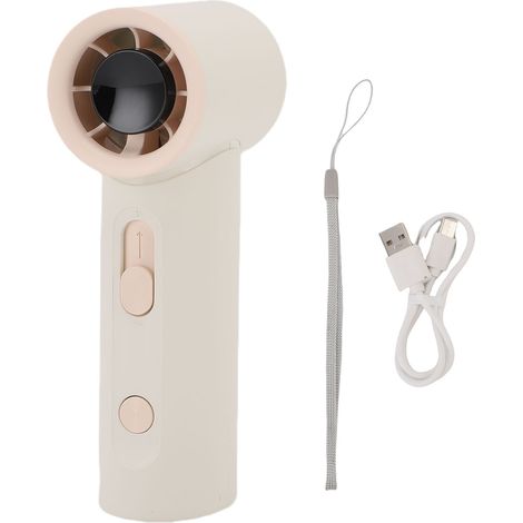 Ortviai Ventilateur Portable Main Libre 100 Vitesses Réglables Sans À-Coup, Écran Numérique, Silencieux, Blanc – 50 x 37 x 112 mm (1/5)