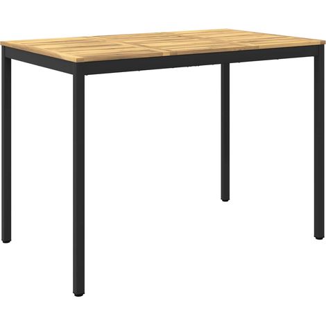 Mesa de Bar para Jardín Blanco y Negro 147 x 88,5 x 105 cm vidaXL