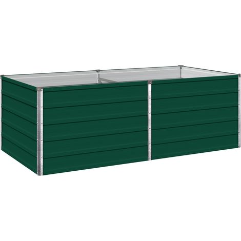 Letto rialzato da giardino Verde 160 x 80 x 55 cm vidaXL