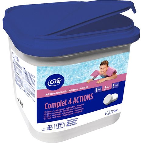 MULTI FUNZIONI 4 AZIONI PASTIGLIE 250GR PER PISCINE - 5 KG