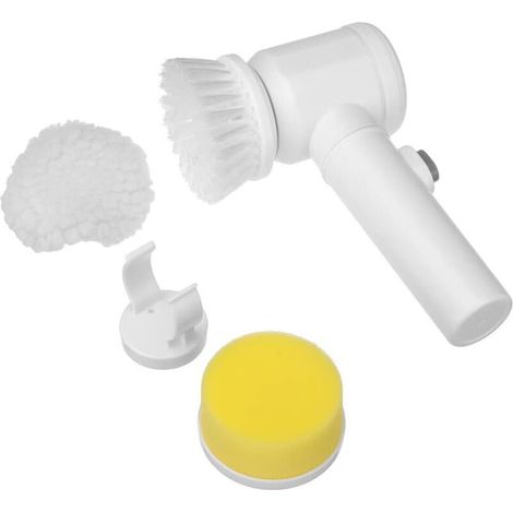 5 in 1 Multifunctional Electric Cleaning Brush with 3 Replaceable Brush Heads, 360° Rotation, Rechargeable Handheld Cleaning Tools for Kitchen, Bathroom, Shower