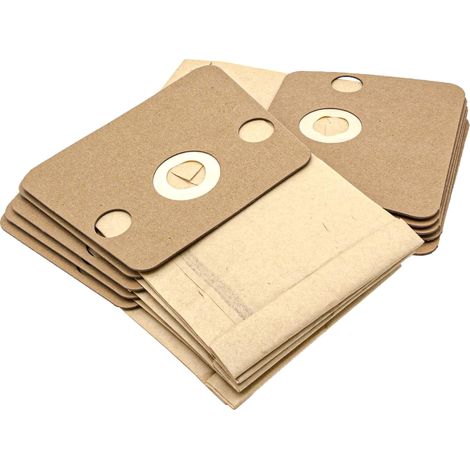 vhbw 10x sacchetto compatibile con Rowenta RO 455, 450, 460 aspirapolvere - 22,5cm x 16,5cm color sabbia