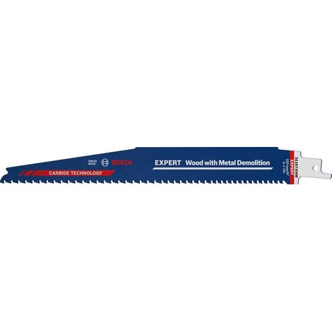 Expert 225 mm BOSCH Hartmetall-Säbelsägeblatt für Holz und Metall Abbruch S1167XHM - 3 Stück - 2608900399