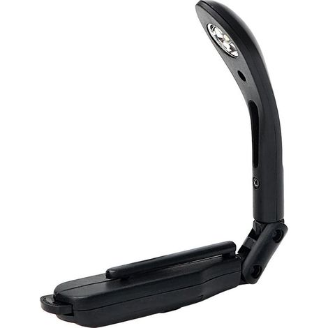 Lámpara de lectura ajustable con clip y batería plegable (negra) (1/5)