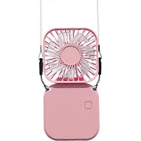 Mini ventilateur portable, ventilateur portable rechargeable par USB, ventilateur électrique pliable à 3 vitesses, mini ventilateur de bureau personnel (rose) (1/5)