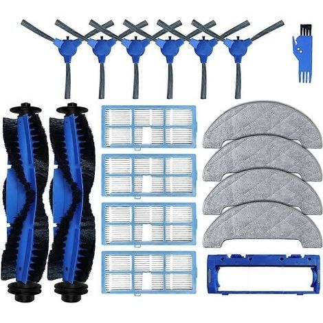 Pièces détachées et accessoires pour aspirateur robot Proscenic 850T / 850P : brosse latérale à rouleau, filtre HEPA, chiffon de nettoyage (1/5)