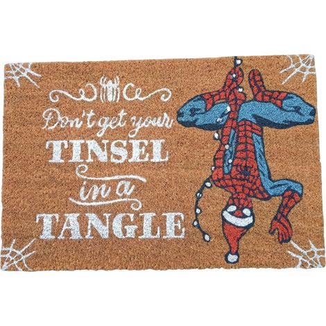Zerbino Natalizio Spider-Man Tinsel 40x60cm Marrone Peraga Christmas