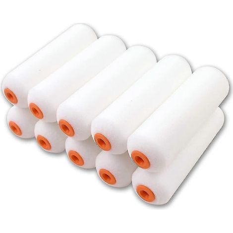 Lot de 10 mini-manchons en mousse haute densité pour rouleau de 110 mm, idéal pour 10 cm de profondeur. (1/5)